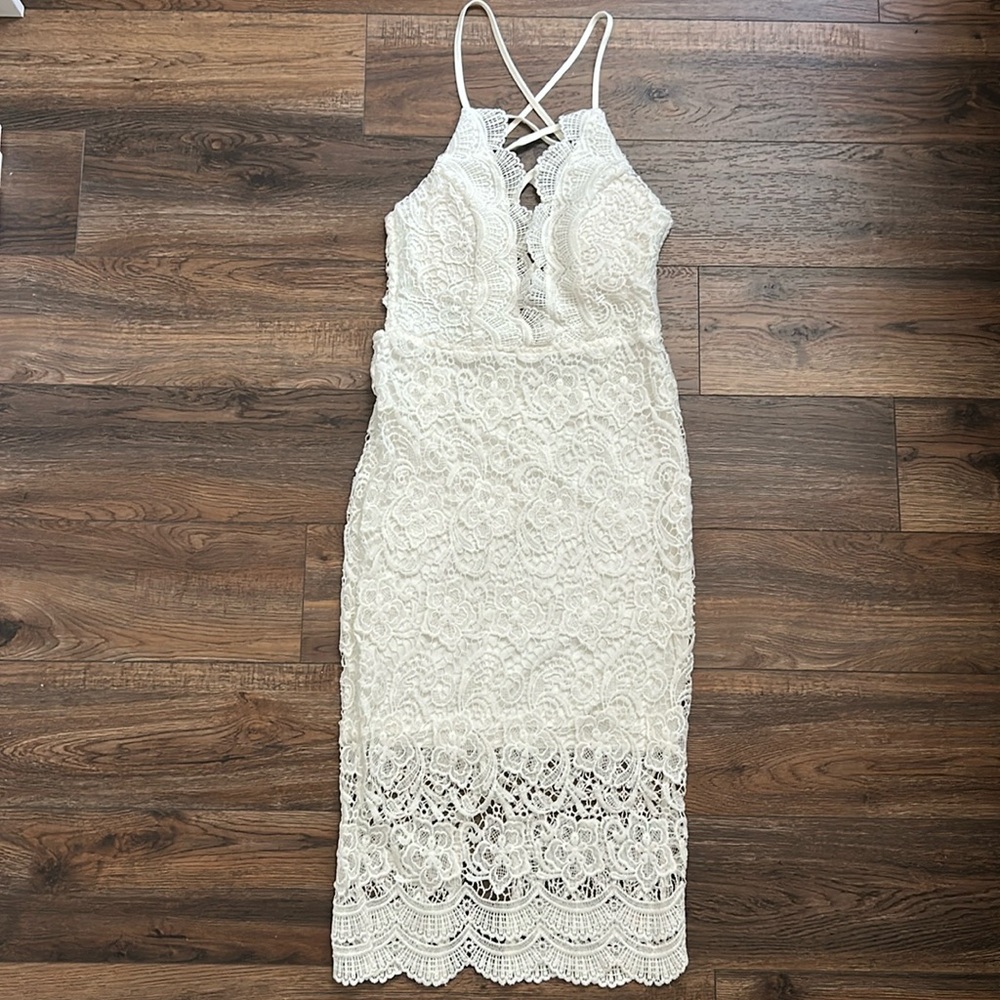 Fashion Nova Lace White Dress